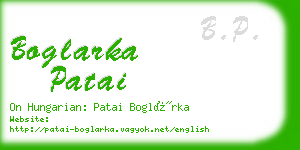 boglarka patai business card